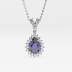 1,34 Karat Pırlanta Safir Kolye
